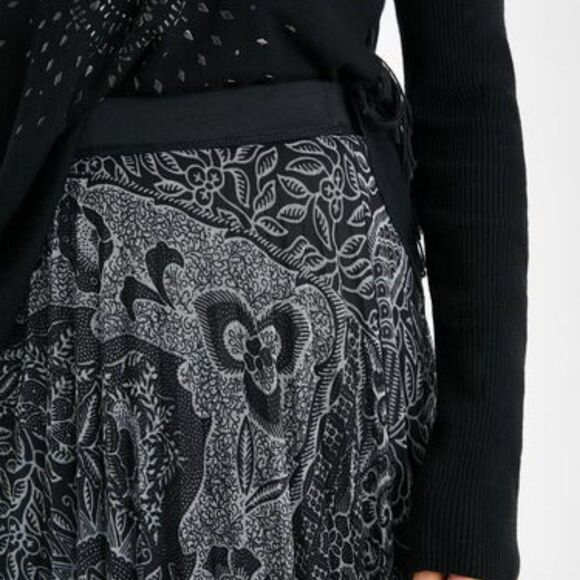 DESIGUAL Women's Fabiola Pleated Midi Skirt - Picture 6 of 14